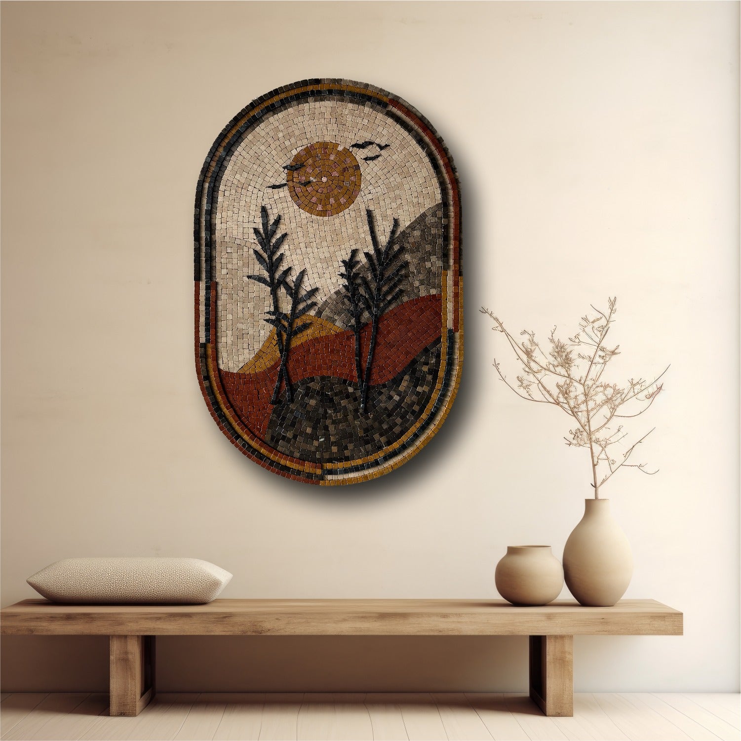 Sunset Serenity Wall Décor - Handmade Mosaic Artwork for Sensational Homes
